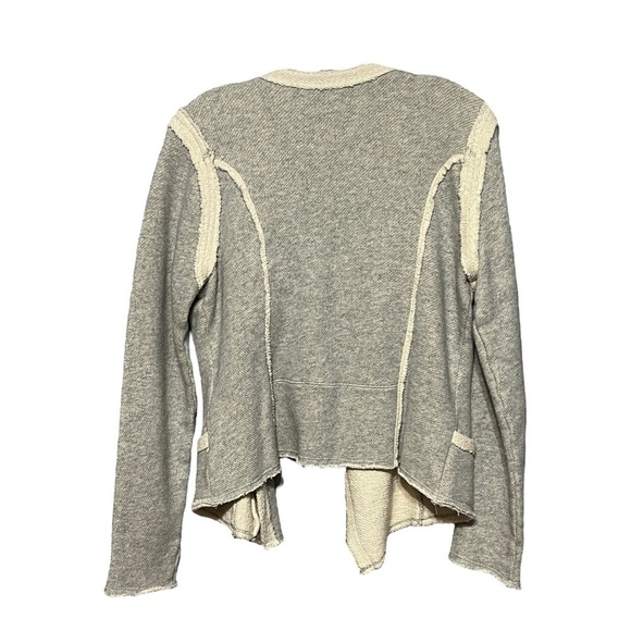 Lucky Brand Lucky Lotus Softest Fleece Moto Jacket Cropped Asymmetric Zip Front - Picture 3 of 6